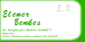 elemer benkes business card